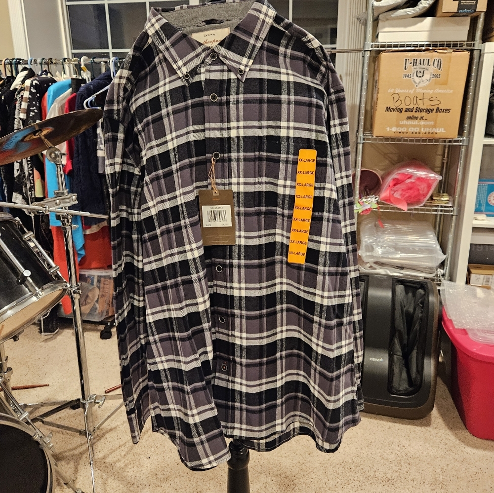 NEW Weatherproof Vintage Men's Lightweight Flannel Type Shirt Size XXL